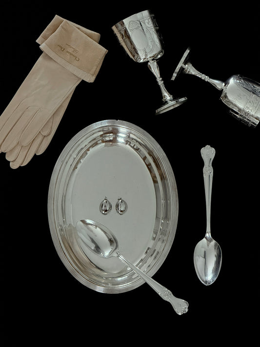 Oval Silver Plated Serving Tray