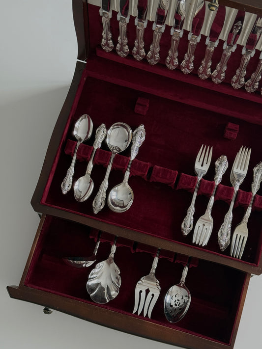 Community Silver Plated Flatware Set for 12 Service 64 pieces