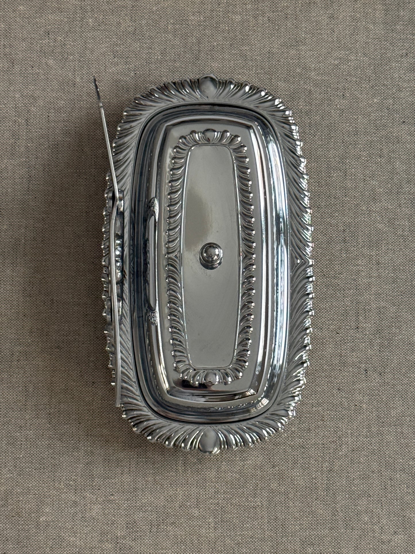 Silver Plated Butter Dish & Spreader