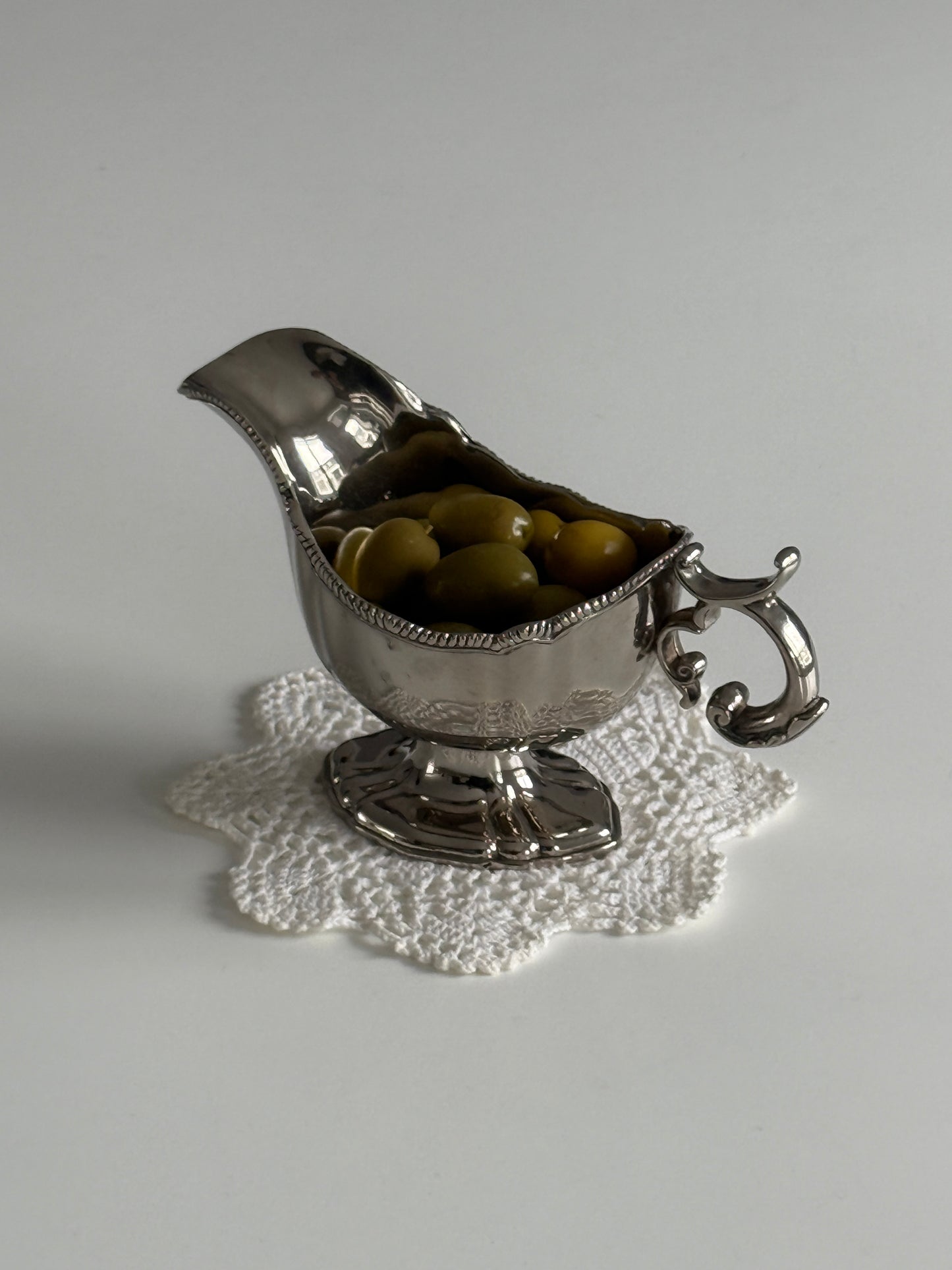 Silver Plate Ornate Gravy Boat