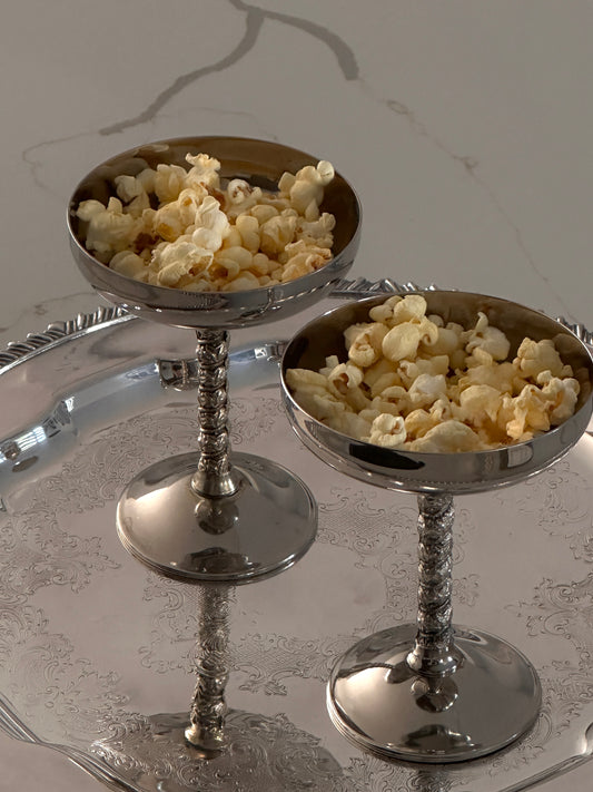 Italian Silver Plated Champagne Coupes (set of 2)