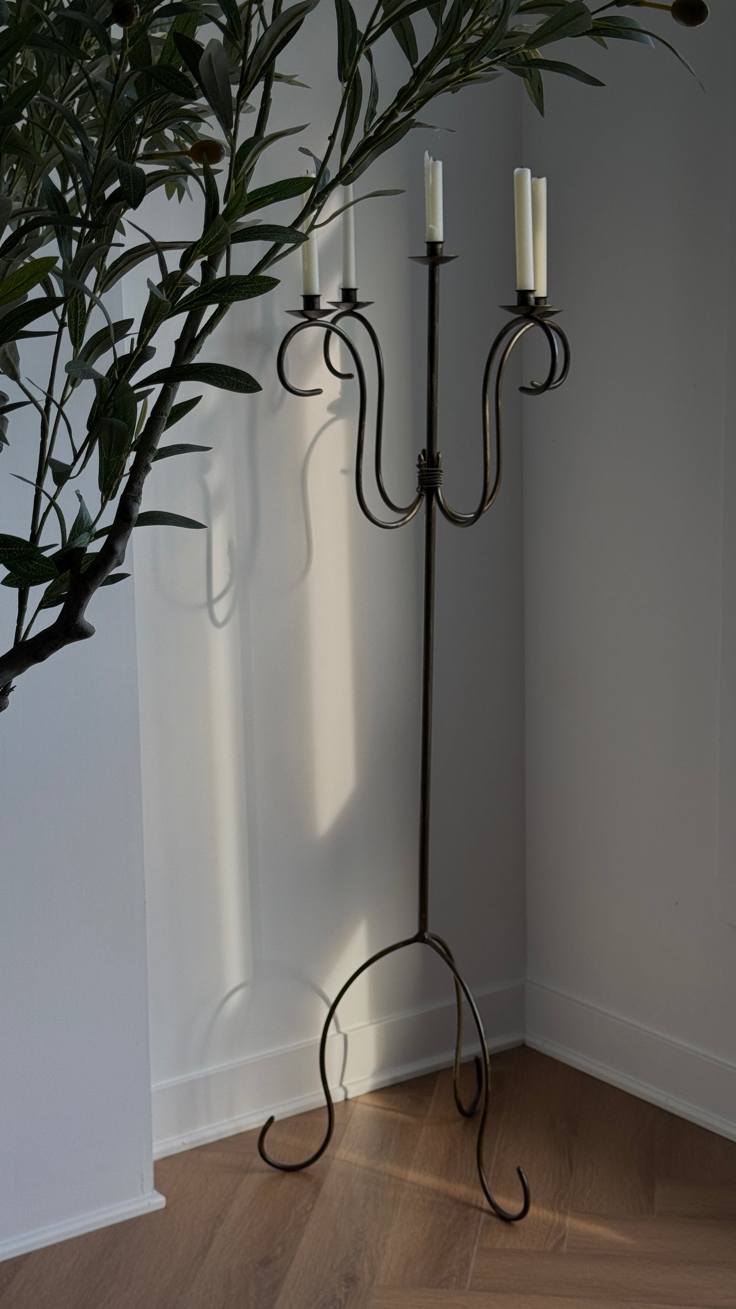 Iron Floor Candelabra