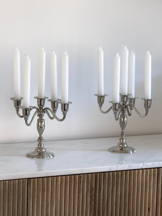 Pair of Silver Plater Candelabras