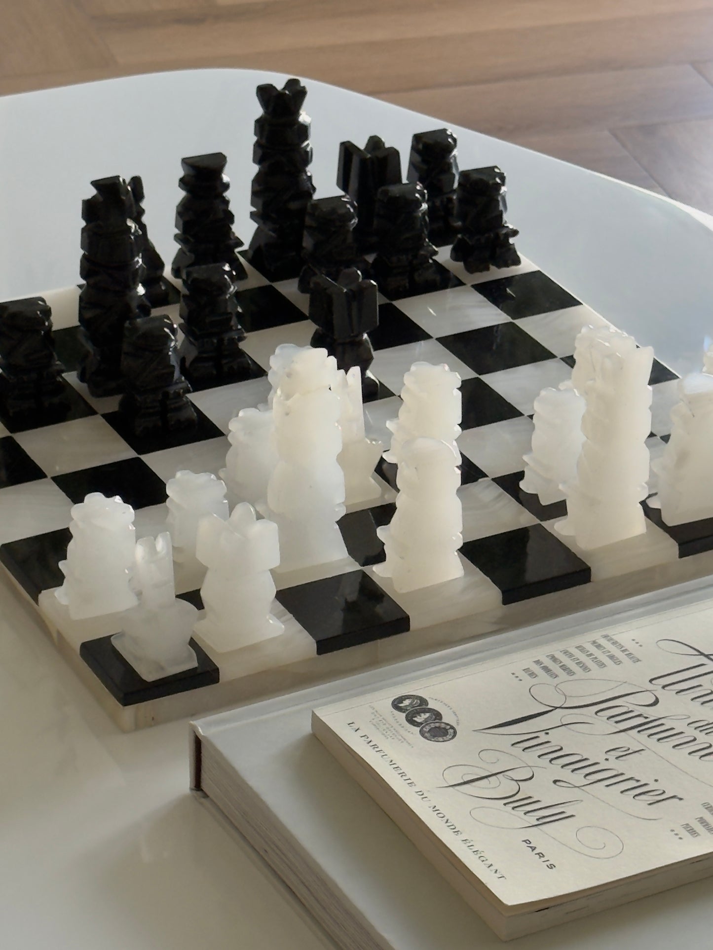 Black & White Marble Chess Set