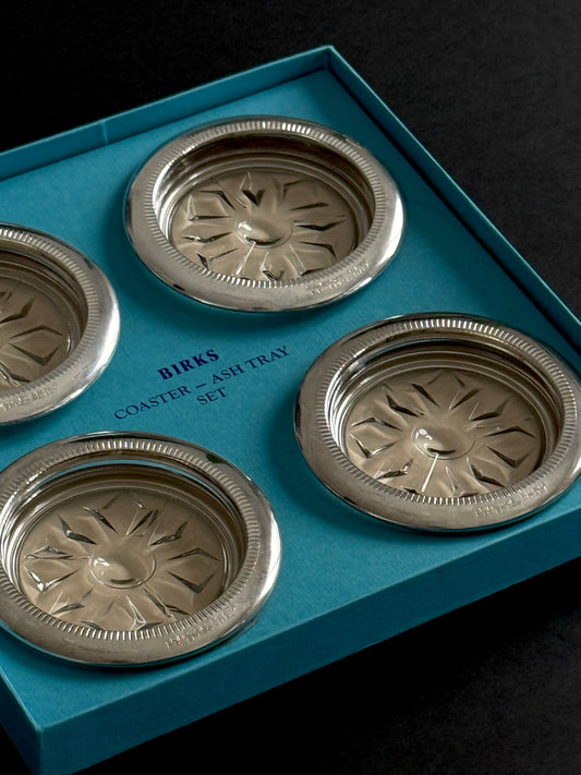 Birks Silver Plate Coaster Set (set of 4)