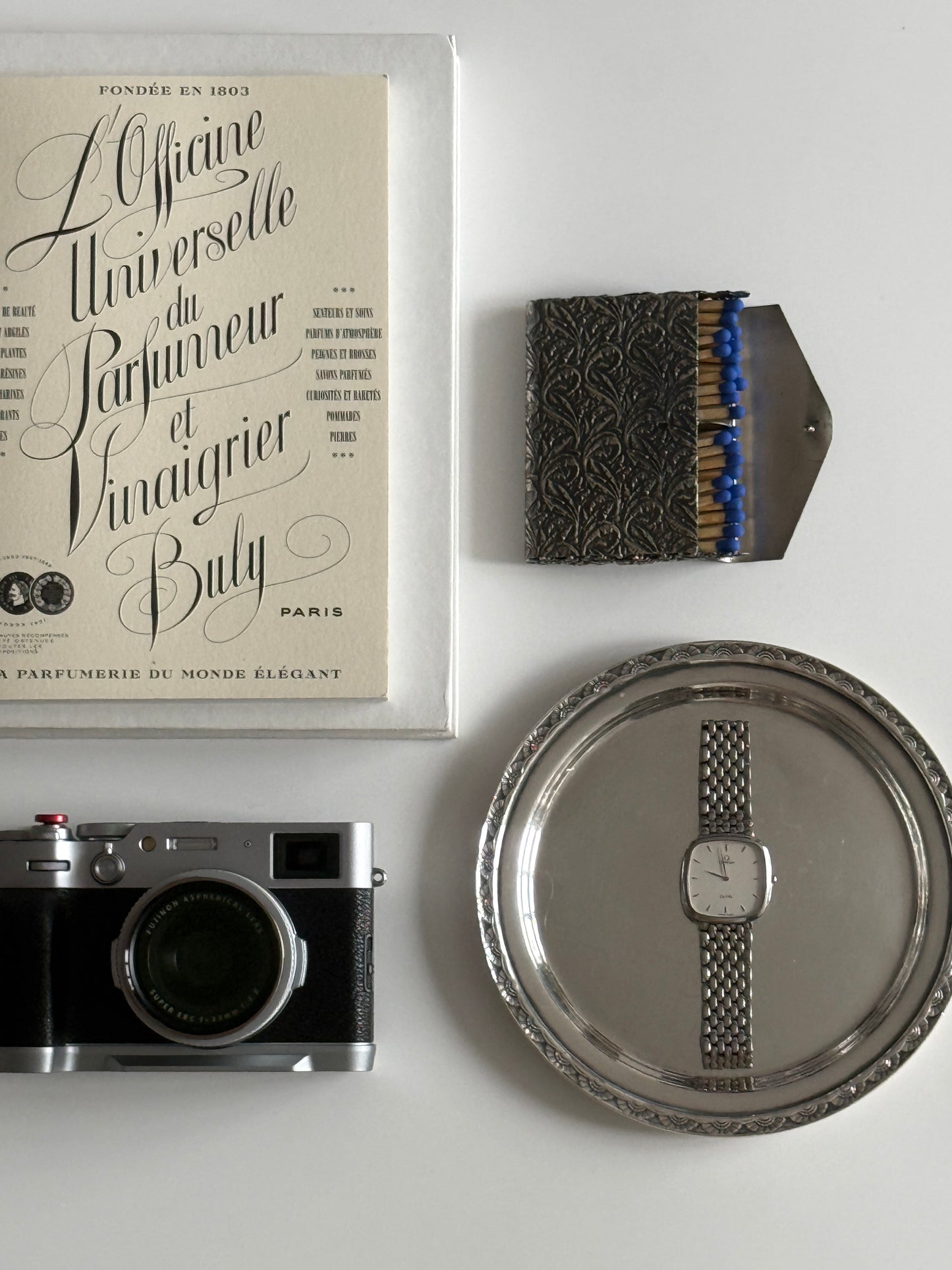 Vintage Repoussé Floral Matchbox Holder