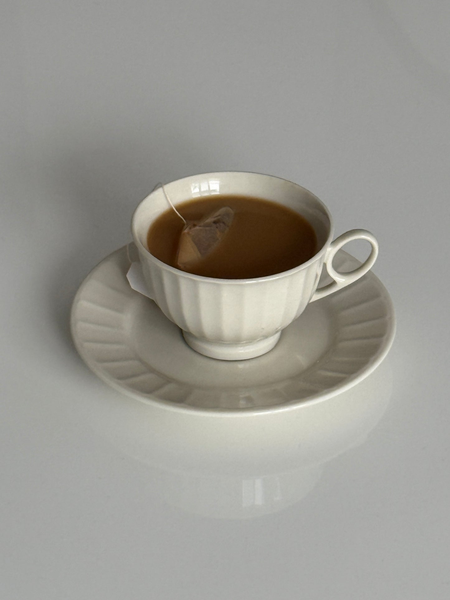 Set of Ivory Tea Cups and Saucers (set of 4)