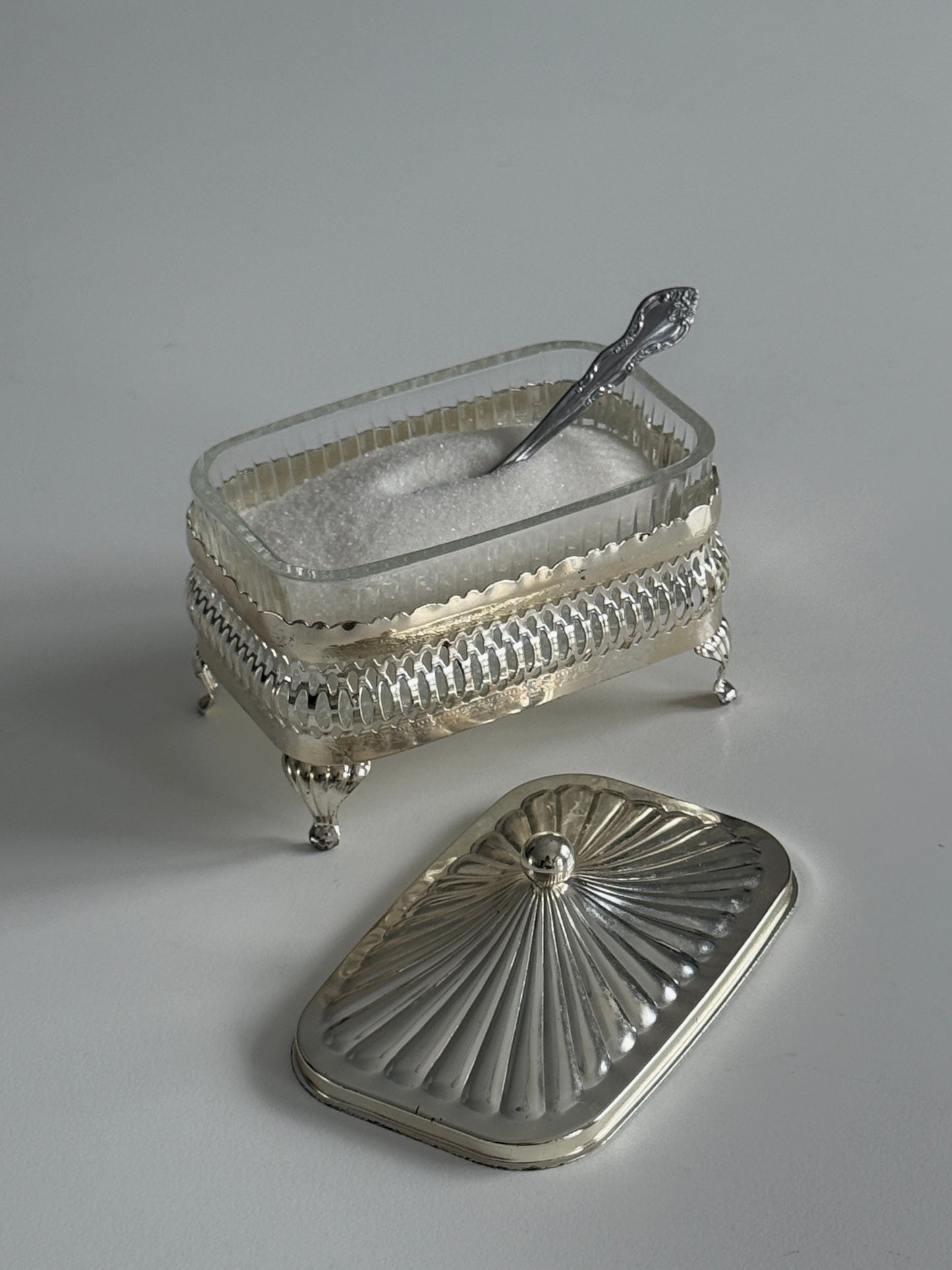 English Silver Plate Butter Dish