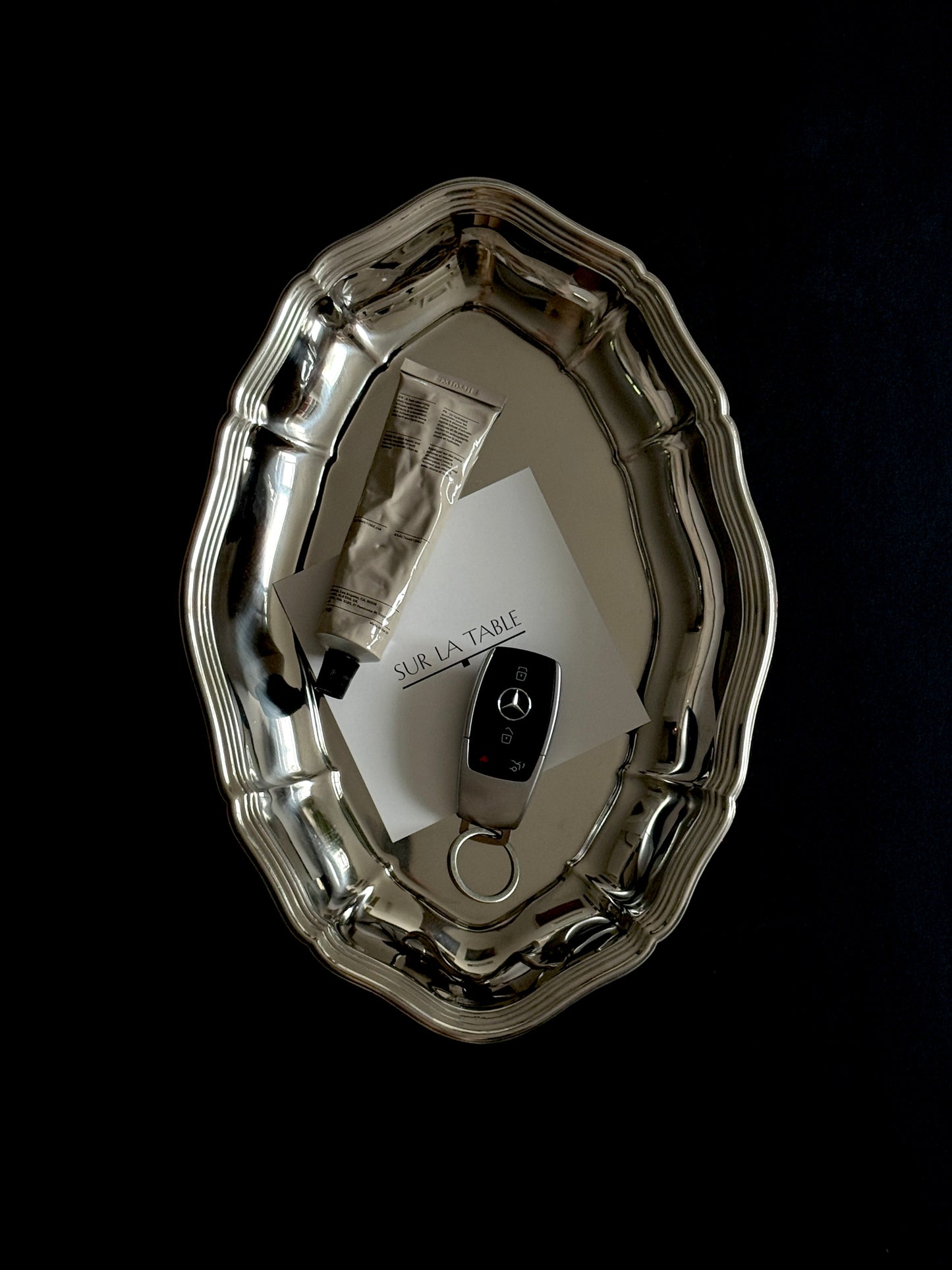 Adorned Italian Steel Tray