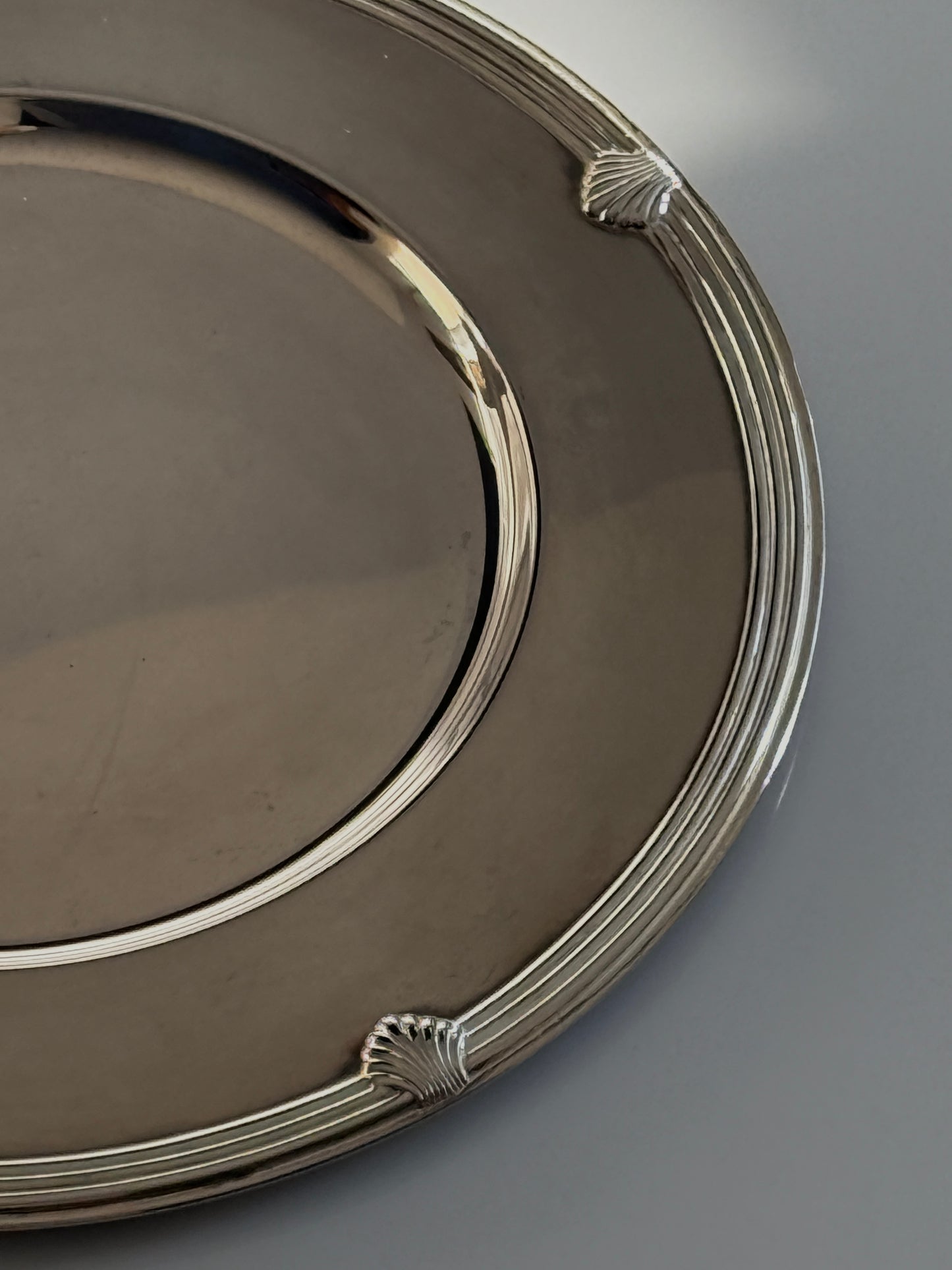 Shell Ornate Silver Plate Dish