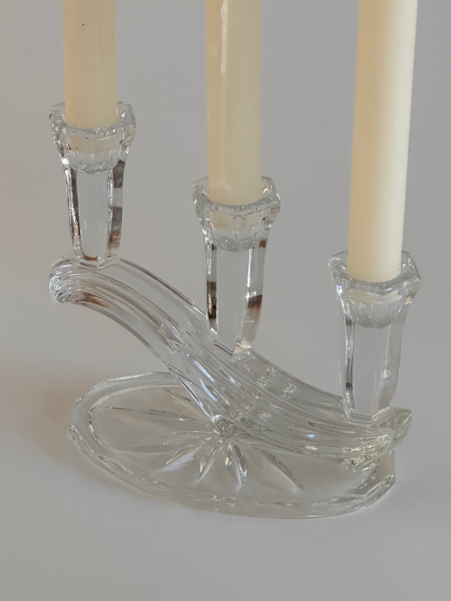 Art Deco Crystal Candle Holder (Set of 2)