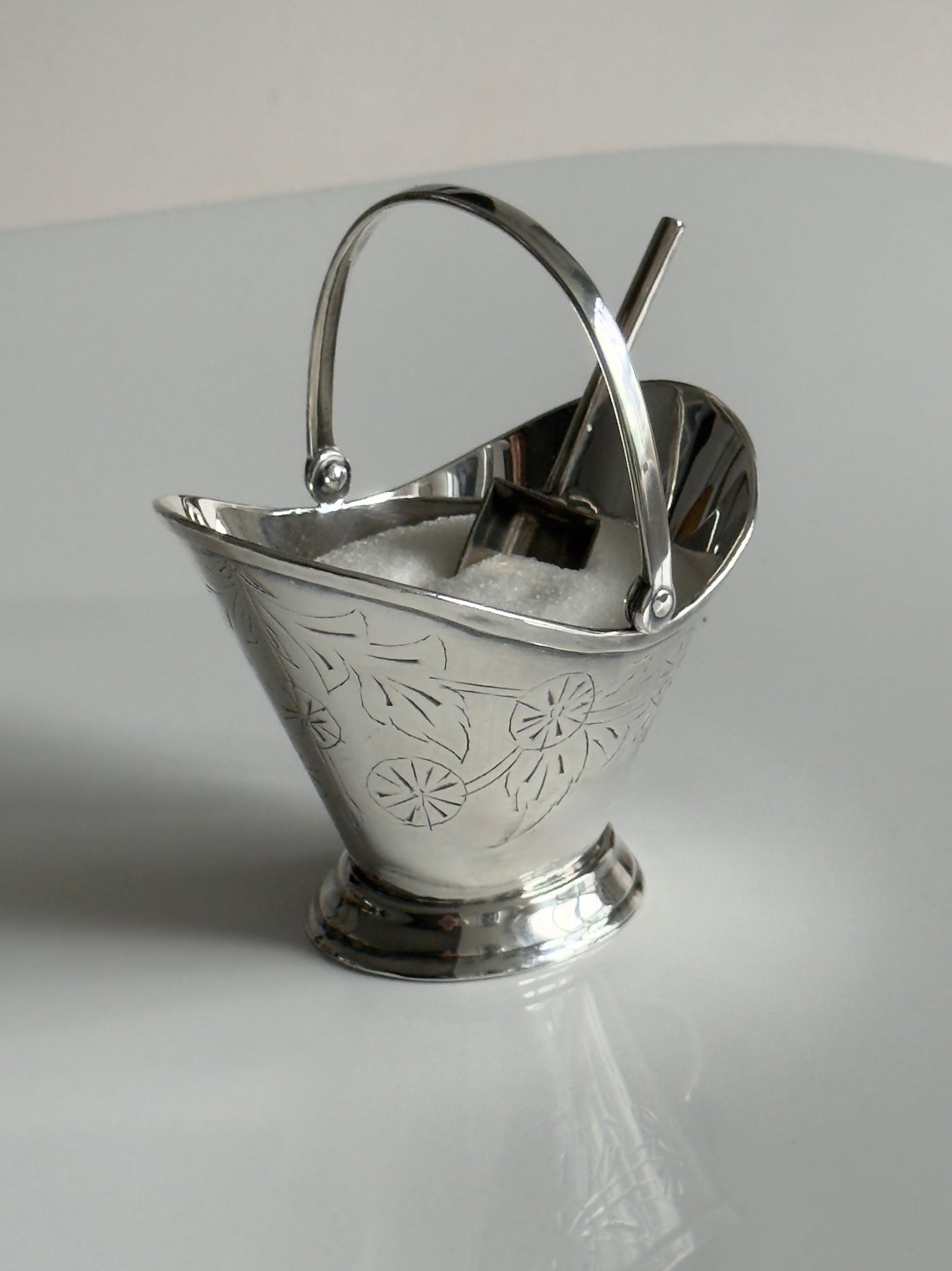 Vintage Silver Plated Sugar Scuttle