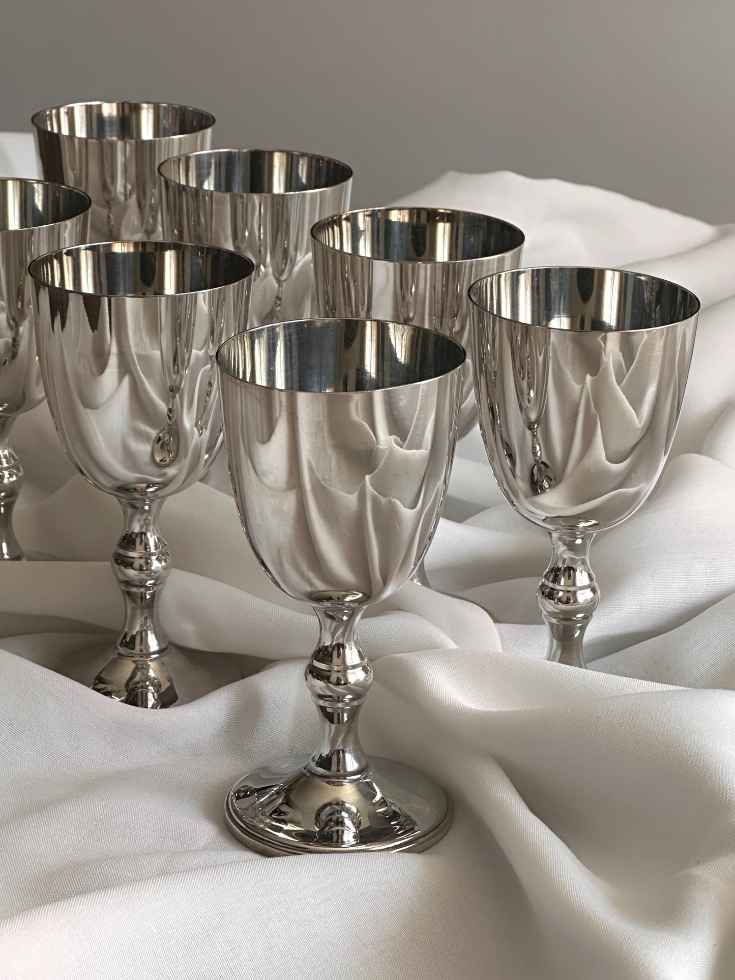 Silver Plate Goblets (set of 8) - Main Image