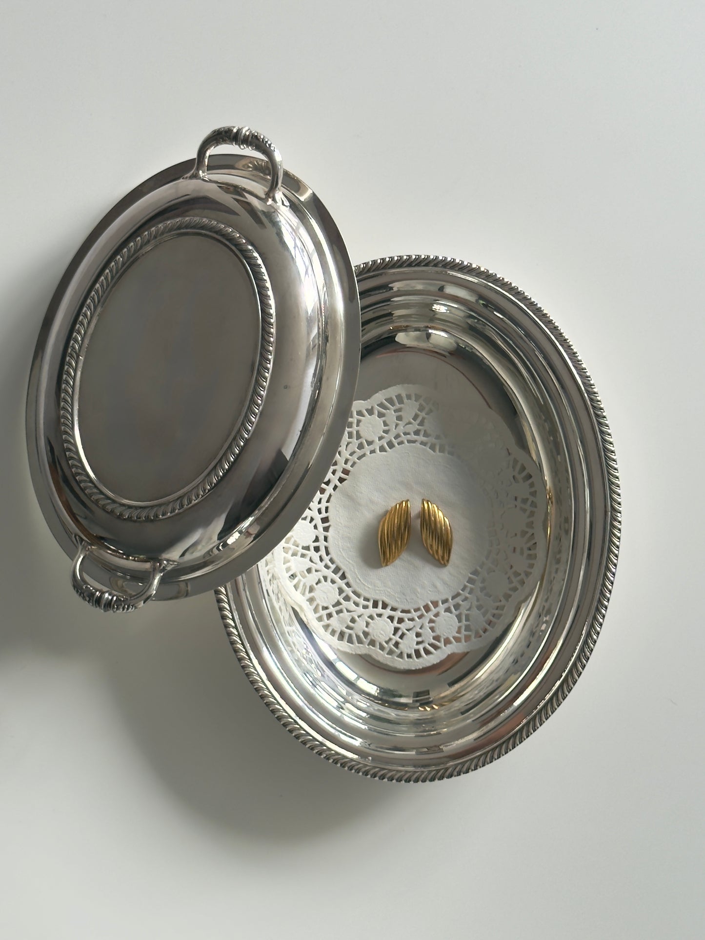 Elegant Silver Plated Serving Dish